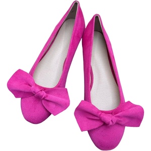 image:imageHEE grandWomens Bow Ballet Flats Round Toe Suede Slip On Dress Shoes Comfortable Flat Shoes for Wedding Party CasualRose