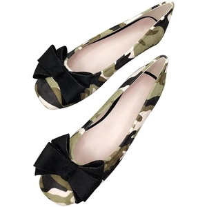 image:imageHee grand BowKnot Ballet Flats Womens Square Toe Flat Shoes Suede Dress Shoes Comfort SlipOn Loafers Casual Womens FlatsCamouflage Black