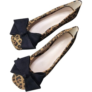 image:imageHee grand BowKnot Ballet Flats Womens Square Toe Flat Shoes Suede Dress Shoes Comfort SlipOn Loafers Casual Womens FlatsLeopard Brown