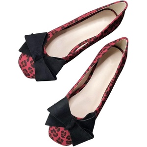 image:imageHee grand BowKnot Ballet Flats Womens Square Toe Flat Shoes Suede Dress Shoes Comfort SlipOn Loafers Casual Womens FlatsLeopard Red