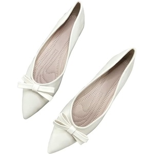 image:imageHee grand Bowknot Pointed Toe Ballet Flats for Women Comfort SlipOn Work Flats Suede Solid Dress Shoes282beigepu