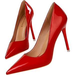 image:imageHee grand Classic Pointed Toe Heels for Women Fashion Suede Stiletto Wedding Party Dress Shoes Office Pumps Lady High Heels028red