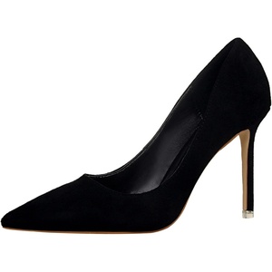 image:imageHee grand Classic Pointed Toe Heels for Women Fashion Suede Stiletto Wedding Party Dress Shoes Office Pumps Lady High Heels034black