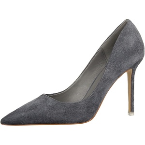 image:imageHee grand Classic Pointed Toe Heels for Women Fashion Suede Stiletto Wedding Party Dress Shoes Office Pumps Lady High Heels034grey