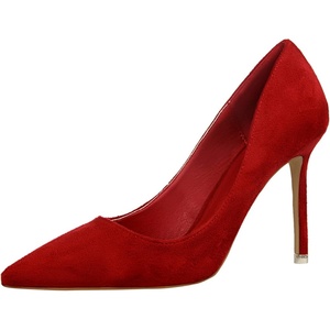 image:imageHee grand Classic Pointed Toe Heels for Women Fashion Suede Stiletto Wedding Party Dress Shoes Office Pumps Lady High Heels034red