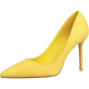 image:imageHee grand Classic Pointed Toe Heels for Women Fashion Suede Stiletto Wedding Party Dress Shoes Office Pumps Lady High Heels034yellow