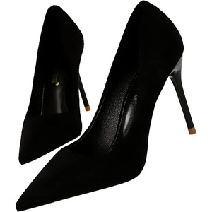 image:imageHee grand Classic Pointed Toe Heels for Women Fashion Suede Stiletto Wedding Party Dress Shoes Office Pumps Lady High Heels062black