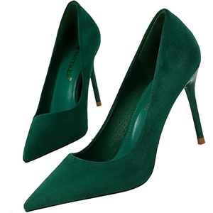image:imageHee grand Classic Pointed Toe Heels for Women Fashion Suede Stiletto Wedding Party Dress Shoes Office Pumps Lady High Heels062green