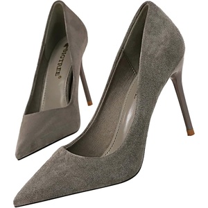 image:imageHee grand Classic Pointed Toe Heels for Women Fashion Suede Stiletto Wedding Party Dress Shoes Office Pumps Lady High Heels062grey
