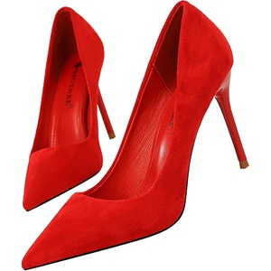 image:imageHee grand Classic Pointed Toe Heels for Women Fashion Suede Stiletto Wedding Party Dress Shoes Office Pumps Lady High Heels062red