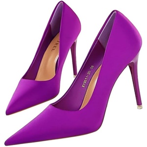 image:imageHee grand Classic Pointed Toe Heels for Women Fashion Suede Stiletto Wedding Party Dress Shoes Office Pumps Lady High Heels104purplesatin