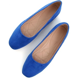 image:imageHee grand Classic Solid Square Toe Ballet Flats for Women Comfort Casual Flats Lightweight Slip on Loafers Suede Dress ShoesSapphire
