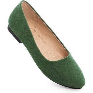 image:imageHee grand Classic Womens Round Toe Ballet Flats Comfortable SlipOn Loafers for Casual Work210army Green
