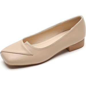 image:imageHee grand Fashion Womens Low Heel Pumps Square Toe Sparkling Rhinestone Beaded Comfort Block Chunky Heel Dress Shoes506khaki