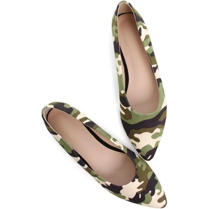 image:imageHee grand Flats for Women Classic Solid Pointed Toe Ballet Shoes Suede Dress Shoes Casual Comfort SlipOn Loafers LightweightCamouflage Black