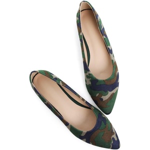 image:imageHee grand Flats for Women Classic Solid Pointed Toe Ballet Shoes Suede Dress Shoes Casual Comfort SlipOn Loafers LightweightCamouflage Green