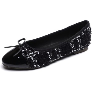 image:imageHee grand Flats for Women Cute Bowknot Round Toe Ballet Dressy Flats Comfort Memory Foam Slip On Loafers Dressy Office Shoes548black
