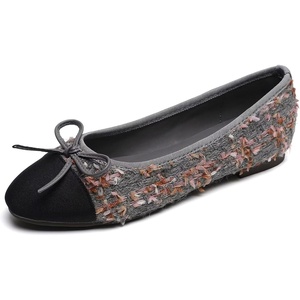 image:imageHee grand Flats for Women Cute Bowknot Round Toe Ballet Dressy Flats Comfort Memory Foam Slip On Loafers Dressy Office Shoes548grey