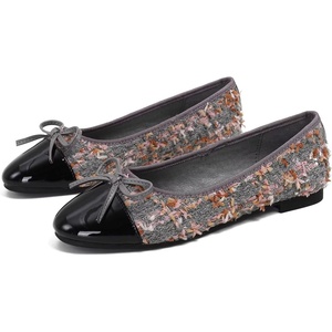 image:imageHee grand Flats for Women Cute Bowknot Round Toe Ballet Dressy Flats Comfort Memory Foam Slip On Loafers Dressy Office Shoes586grey