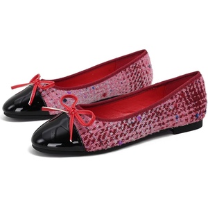 image:imageHee grand Flats for Women Cute Bowknot Round Toe Ballet Dressy Flats Comfort Memory Foam Slip On Loafers Dressy Office Shoes586red