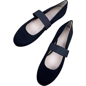 image:imageHee grand Mary Jane Flat Shoes for Women Dressy Comfortable Round Toe Elastic Strap Ballet Shoes818black