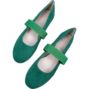 image:imageHee grand Mary Jane Flat Shoes for Women Dressy Comfortable Round Toe Elastic Strap Ballet Shoes818grass Green