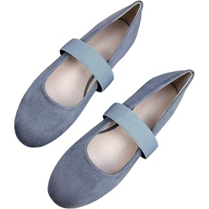 image:imageHee grand Mary Jane Flat Shoes for Women Dressy Comfortable Round Toe Elastic Strap Ballet Shoes818grey
