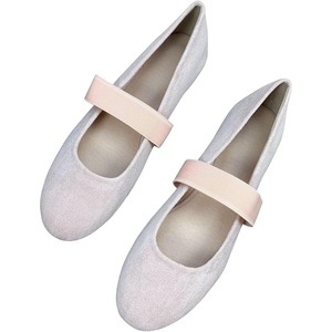 image:imageHee grand Mary Jane Flat Shoes for Women Dressy Comfortable Round Toe Elastic Strap Ballet Shoes818light Pink
