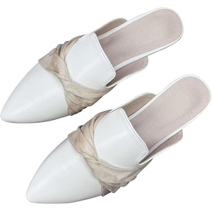 image:imageHee grand Mules for Women Bow Pointed Toe Mules Comfortable Slip on Backless LoafersBeige
