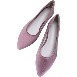image:imageHee grand Pointed Toe Flats for Women Casual SlipOn Loafers Comfort Work Shoes Velvet Dressy ShoesDark Pink