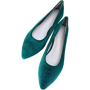 image:imageHee grand Pointed Toe Flats for Women Casual SlipOn Loafers Comfort Work Shoes Velvet Dressy ShoesGreen
