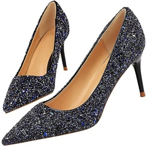 image:imageHee grand Shining Sequins High Heels Sexy Pointed Toe Stilettos Bridal Dress Shoes for Wedding PartyBlue