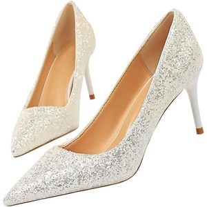 image:imageHee grand Shining Sequins High Heels Sexy Pointed Toe Stilettos Bridal Dress Shoes for Wedding PartyWhite