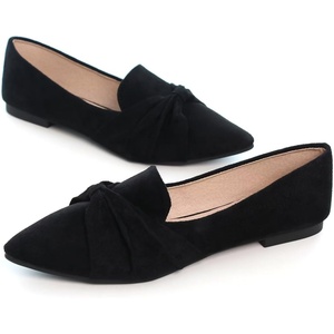 image:imageHee grand Women Fashion Bowknot Flats Comfort Pointed Toe Dress Shoes Slip On Ballet Shoes Driving Flats162blacksuede