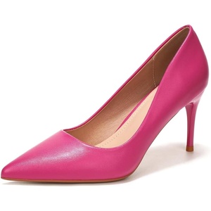 image:imageHee grand Womens Classic Pointed Toe Heel Pumps Fashion Candy Colors Patent Leather Heels Comfortable Mid Heel Work Shoes Stiletto Wedding Dress Shoes210rose