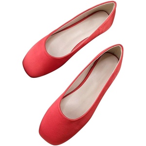 image:imageHee grand Womens Flats Square Toe Ballet Shoes Casual Flats Satin Dress Shoes Comfort SlipOn LoafersSatinred