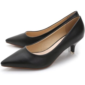 image:imageHee grand Womens Kitten Heels Pumps Classic Low Heel Slip On Closed Pointed Toe Pumps Office Work Dress Pump Shoes033black2 Inch