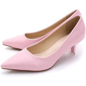 image:imageHee grand Womens Kitten Heels Pumps Classic Low Heel Slip On Closed Pointed Toe Pumps Office Work Dress Pump Shoes033pink2 Inch