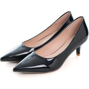 image:imageHee grand Womens Kitten Heels Pumps Classic Low Heel Slip On Closed Pointed Toe Pumps Office Work Dress Pump Shoes084black2 Inch