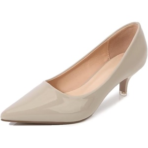 image:imageHee grand Womens Kitten Heels Pumps Classic Low Heel Slip On Closed Pointed Toe Pumps Office Work Dress Pump Shoes084grey2 Inch