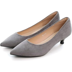 image:imageHee grand Womens Kitten Heels Pumps Classic Low Heel Slip On Closed Pointed Toe Pumps Office Work Dress Pump Shoes129grey14 Inch