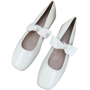 image:imageHee grand Womens Mary Jane Shoes Bowknot Square Toe Dress Shoes Comfortable Strap Ballet FlatsBeige