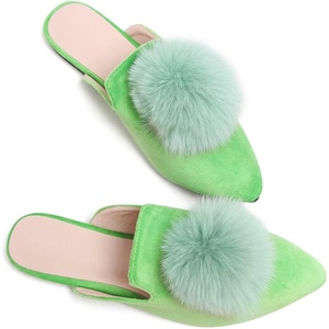 image:imageHee grand Womens Mules Bowknot Suede Comfortable Slip On Flats Closed Pointed Toe Backless Loafers Mules for Women003verdancyvelvet
