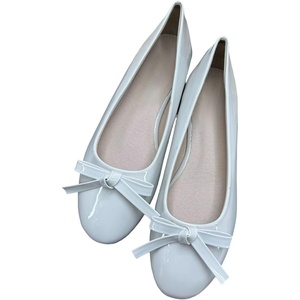 image:imageHee grand Womens Patent Leather Bow Ballet Flats Round Toe Slip On Flat Shoes Comfortable Dress Shoes for Work OfficeSpace Gray
