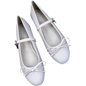 image:imageHee grand Womens Patent Leather Mary Jane Flats Round Toe Ballet Flats with Bow Knot Adjustable Buckle Ankle Strap Comfortable Dress Shoes for WorkLight Pink