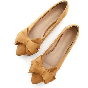 image:imageHee grand Womens Pointed Toe Flat Shoes Elegant Bow Knot Ballet Flats for Ladies Comfortable SlipOn LoafersKhaki