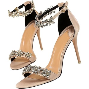 image:imageHee grand Womens Rhinestone Stiletto Heel Sandals Open Toe Ankle Strap Heels for Wedding Prom Party166pink