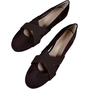 image:imageHee grand Womens Round Toe Cross Elastic Straps Ballet Flats Soft Dancing Shoes Retro Mary Janes Shoes Comfortable Walking Shoes762dark Brown