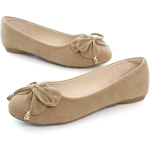 image:imageHee grand Womens Slip On Ballet Flats Cute Flowers Soft Flock Round Toe Flat Shoes1khaki