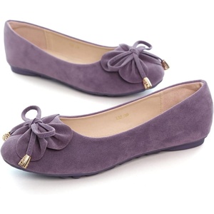 image:imageHee grand Womens Slip On Ballet Flats Cute Flowers Soft Flock Round Toe Flat Shoes1purple